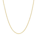 14k Yellow Gold Round Cable Link Chain 1.3mm