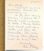 Ken Strong HOF Autographed Personal Letter New York Giants JSA