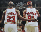 Dennis Rodman HOF Signed/Inscribed 16x20 Photo w/ Jordan Bulls Beckett 190312