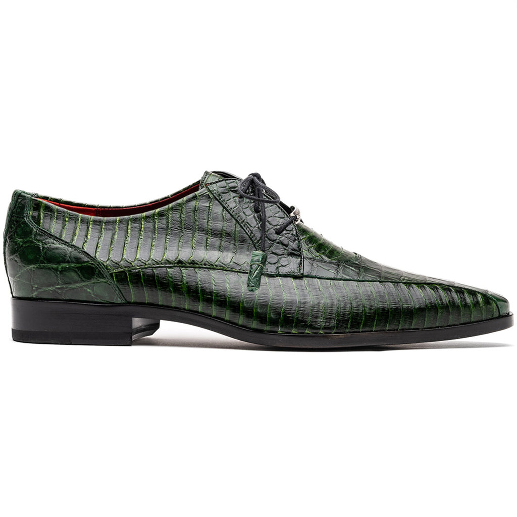 Moncalieri // Alligator + Cobra Skin Leather Oxfords // Green