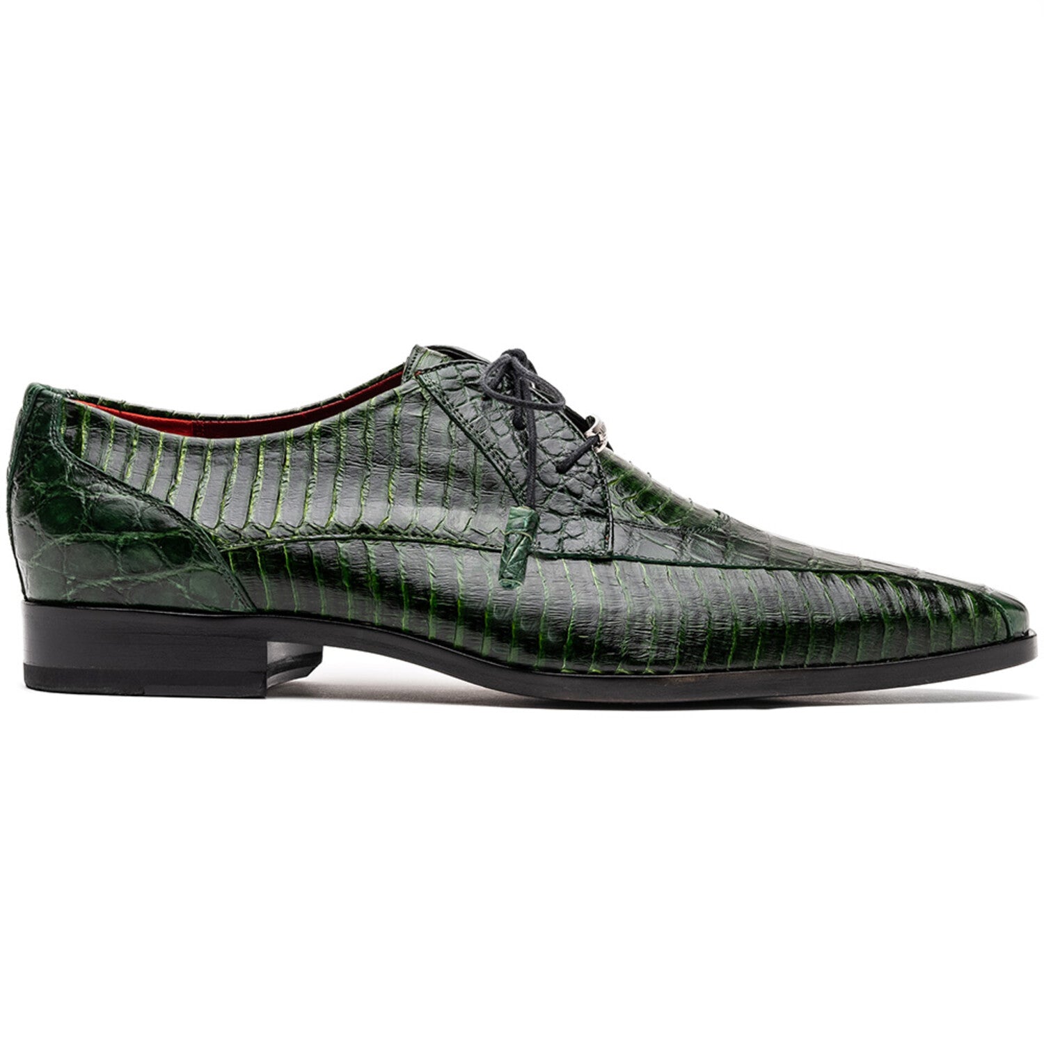 Moncalieri // Alligator + Cobra Skin Leather Oxfords // Green