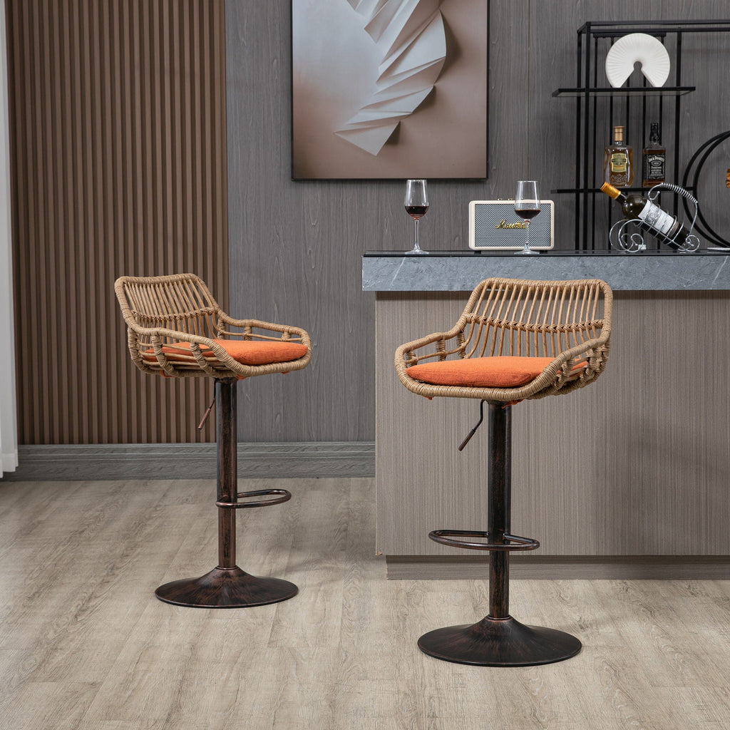 Modern Swivel Bar Stools Adjustable Counter Chairs