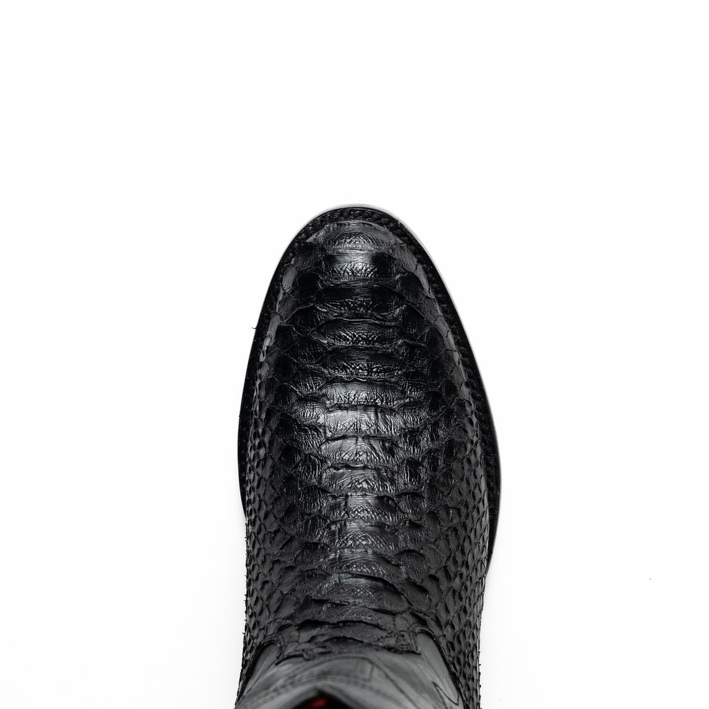 Western Collection Kansas // Python Leather Cowboy Boot // Black