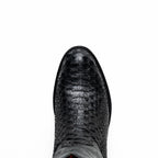 Western Collection Kansas // Python Leather Cowboy Boot // Black