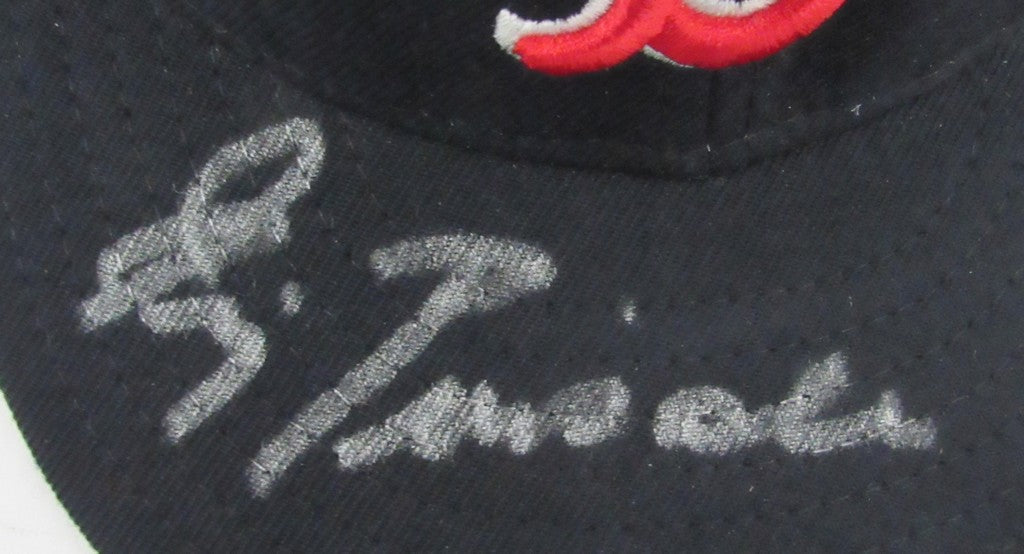 Jimmy Piersall Signed New Era Fitted Baseball Hat Boston Red Sox Fleer 188013