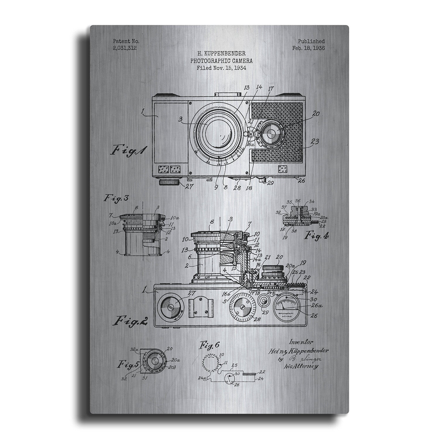 Camera, 1936 Blueprint