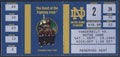 1995 Notre Dame v. Vanderbilt Full Unused Ticket 128305