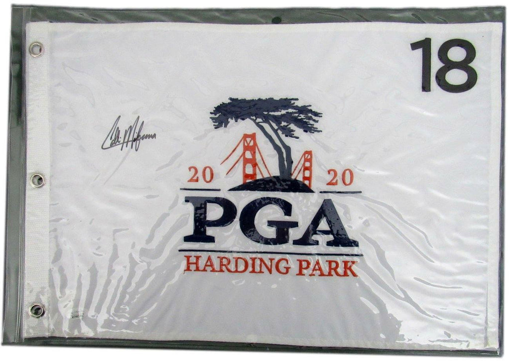 Collin Morikawa PGA Champ Signed 2020 PGA Harding Park Pin Flag JSA 165419