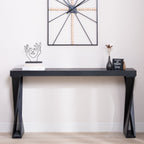Console Table With Crossed Legs For Hallway - Black