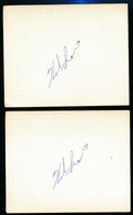 Lot of (2) Autographed Herb Score 4x5 Cards Cleveland Indians