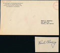 Paul Cleary USC Signed Vintage Photo Cut Card w/ Envelope 142702