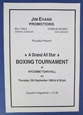 Grand All Star Boxing Tournament Program Bertie James Gary King 9/15/1988 122134