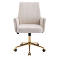 Ergonomic Mid-Back Office Chair With Gold Base