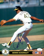 Dennis Eckersley HOF Signed/Autographed 8x10 Photo Oakland A's JSA 191460