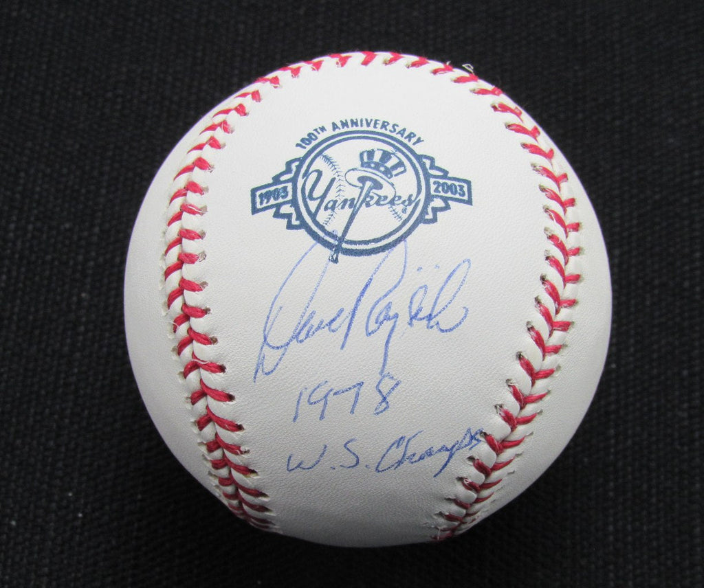 Dave Rajsich Signed/Auto Yankees 100th OML Baseball MAB Inscr 187078