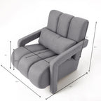 Modern Upholstered Accent Chair, Comfortable Fabric With A Pillow