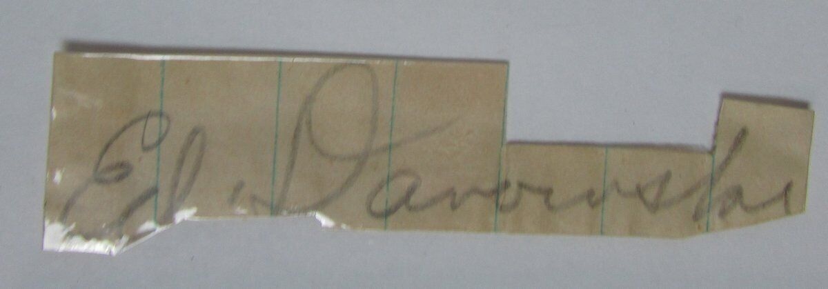 Ed Danowski Fordham HC 1946-'54/NY Giants '34-'41 Signed Cut PSA/DNA 145427