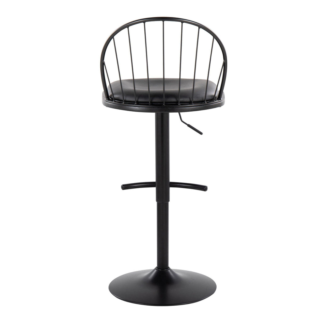 Riley - Farmhouse Adjustable Height Barstool With Swivel (Set of 2)