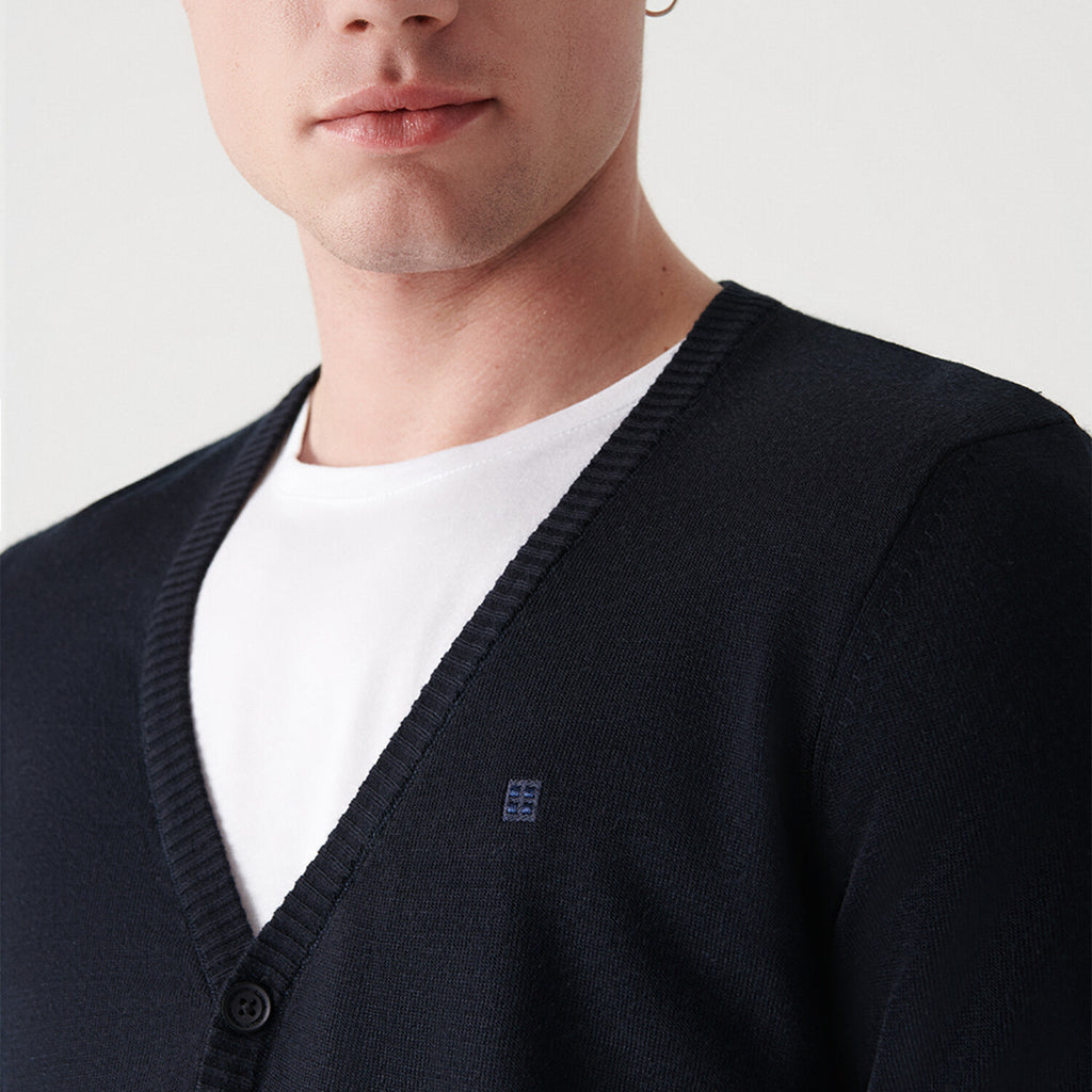 Button-Up Cardigan // Navy Blue