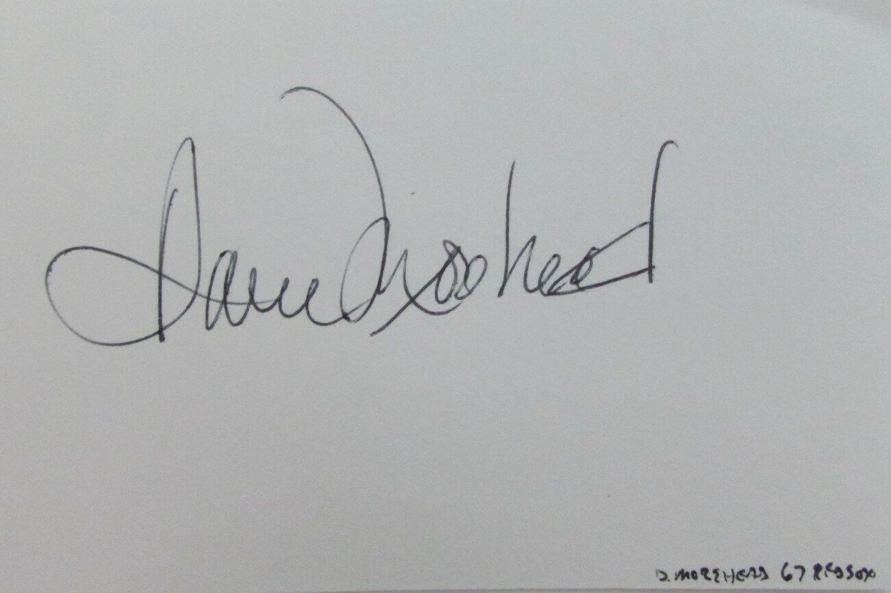 Dave Morehead 1967 Boston Red Sox Signed 3x5 Index Card with 5x7  Photo 158527