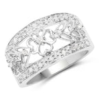 0.31 Carat Genuine White Diamond .925 Sterling Silver Ring