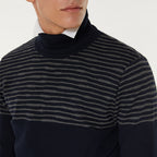 Moc Neck Sweater // Navy Blue