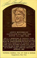 Lou Boudreau HOF Cleveland Indians d.2001 Signed/Auto HOF Postcard 162723