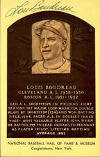 Lou Boudreau HOF Cleveland Indians d.2001 Signed/Auto HOF Postcard 162723