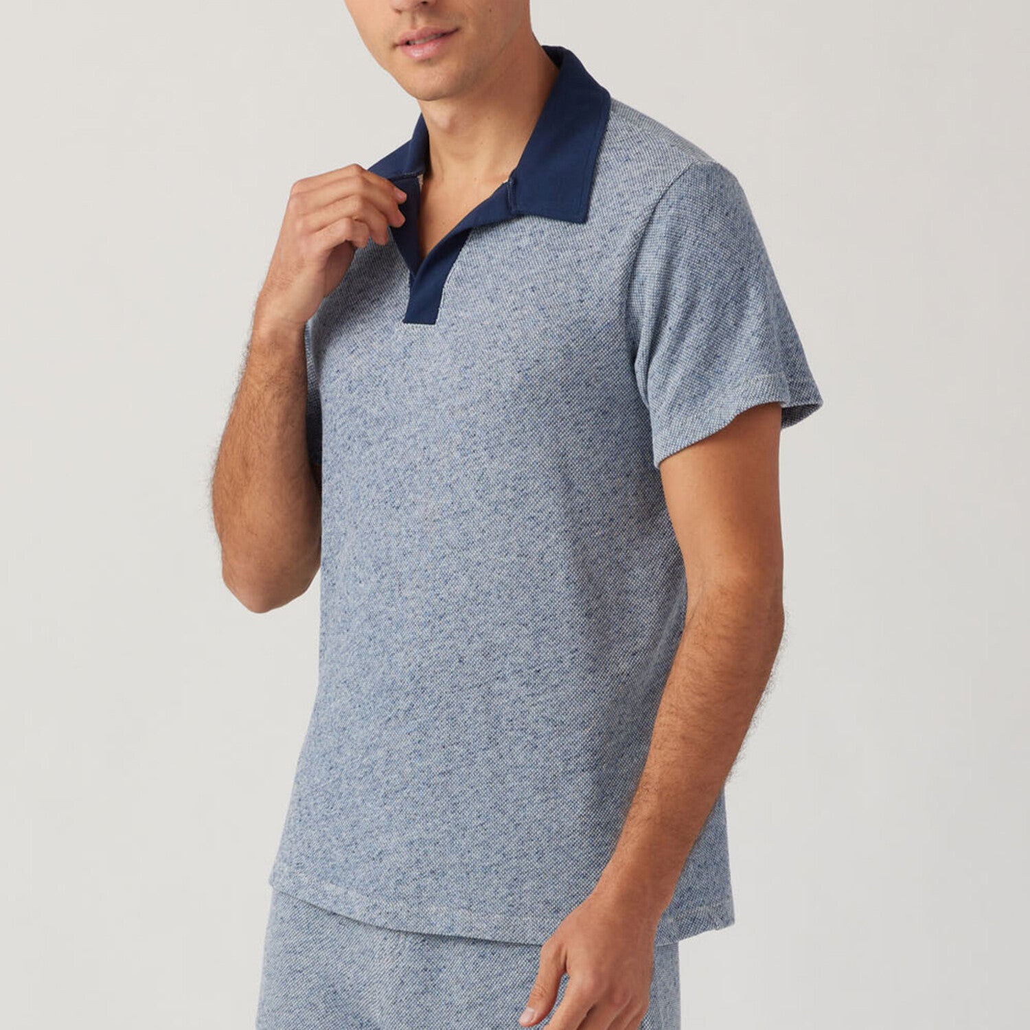 Pique Cabana Polo // Indigo