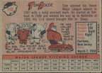 Tom Acker Reds Signed/Autographed 1958 Topps Baseball Card #149 162303