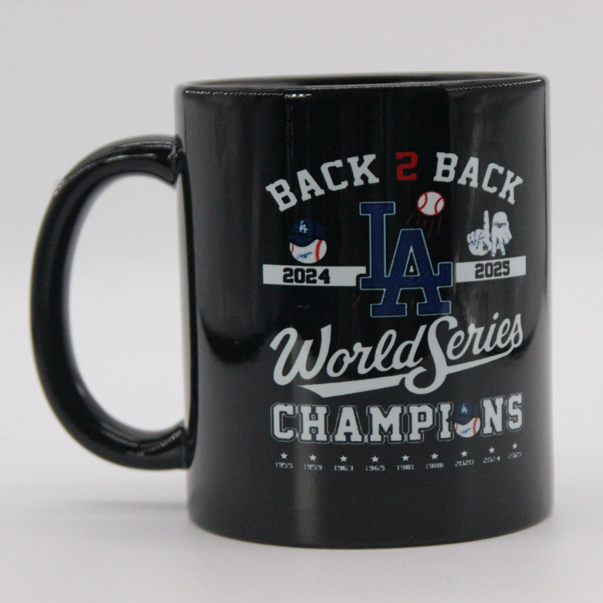 Los Angeles Dodgers Back-to-Back Champions Mug – World Series Ceramic Coffee Cup, Fan Collectible Gift