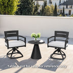 Outdoor Patio Swivel Rocker With (Set of 2) - Ember Black