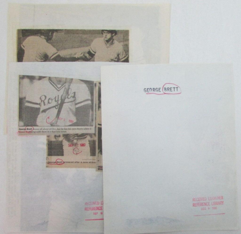 Lot of 8 George Brett Kansas City Royals 1980's-90's News Wire Photos 157378