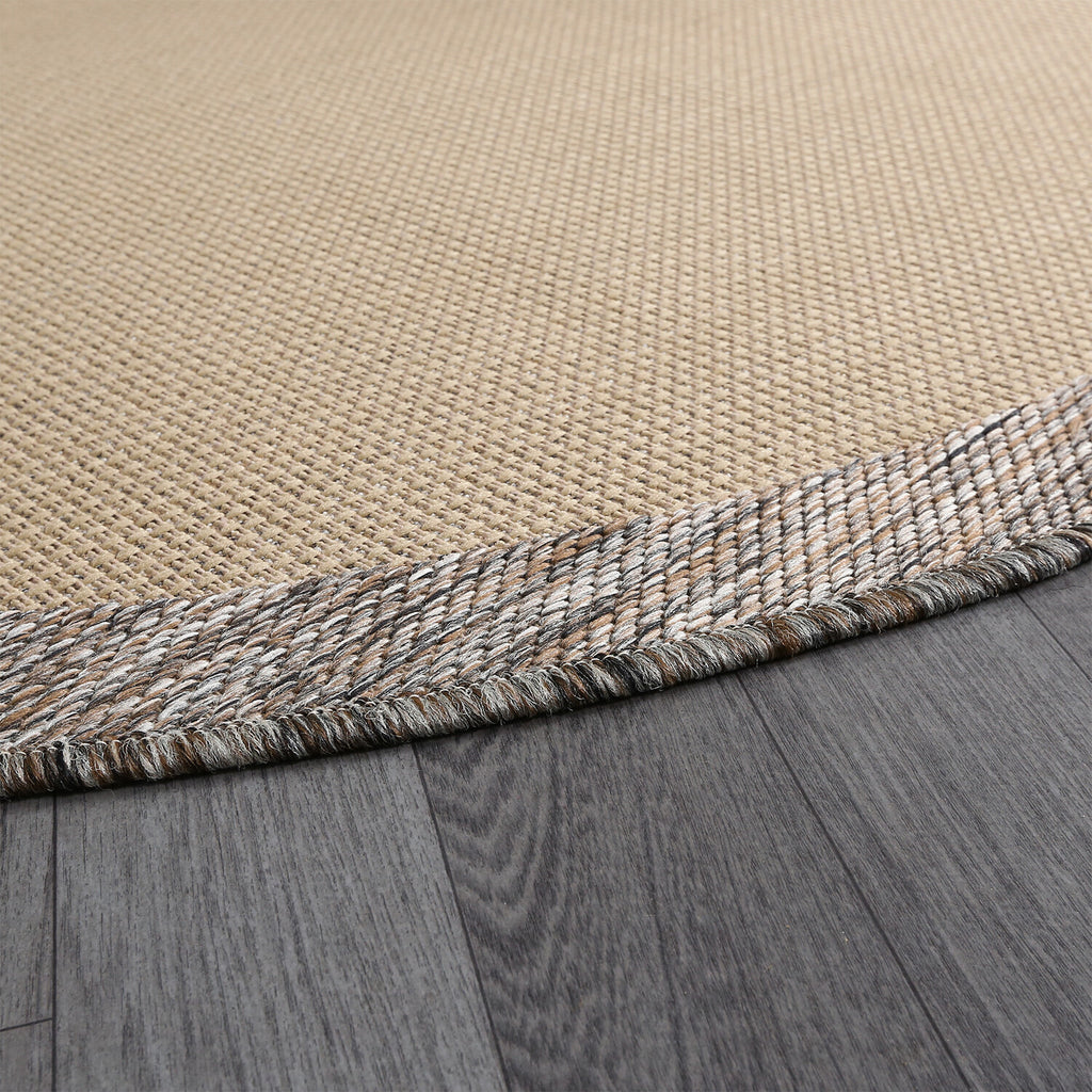 Jute Sisal Round Rug // Beige + Brown