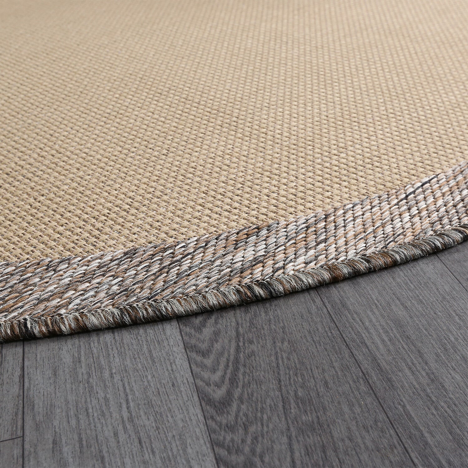 Jute Sisal Round Rug // Beige + Brown