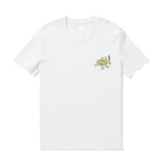 Hawaiian Tee For Men Taking the day off By Loindaflow Tee Crew Neck 100% Cotton - WHITE