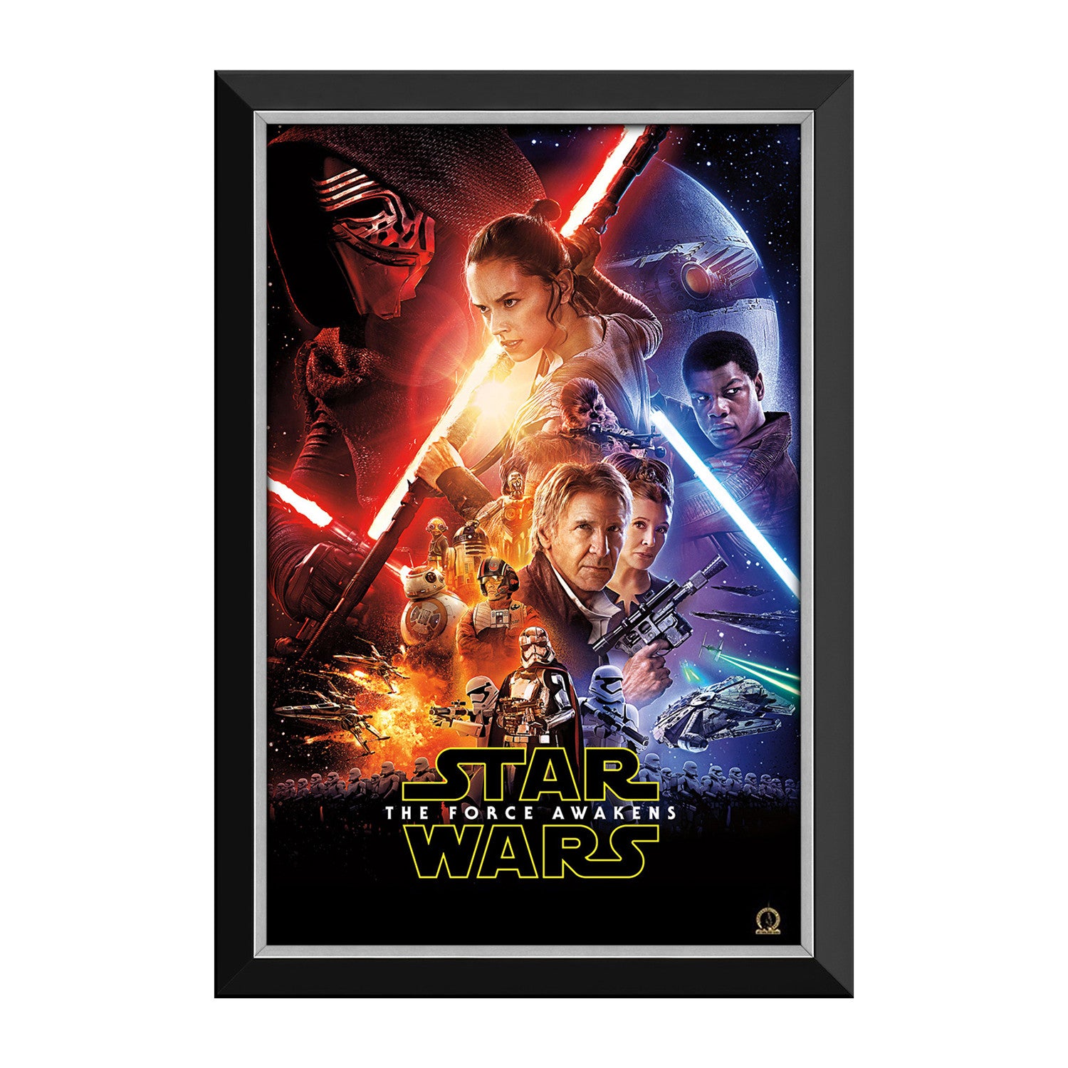 Star Wars Ep VII The Force Awakens // Official Poster // Framed Canvas