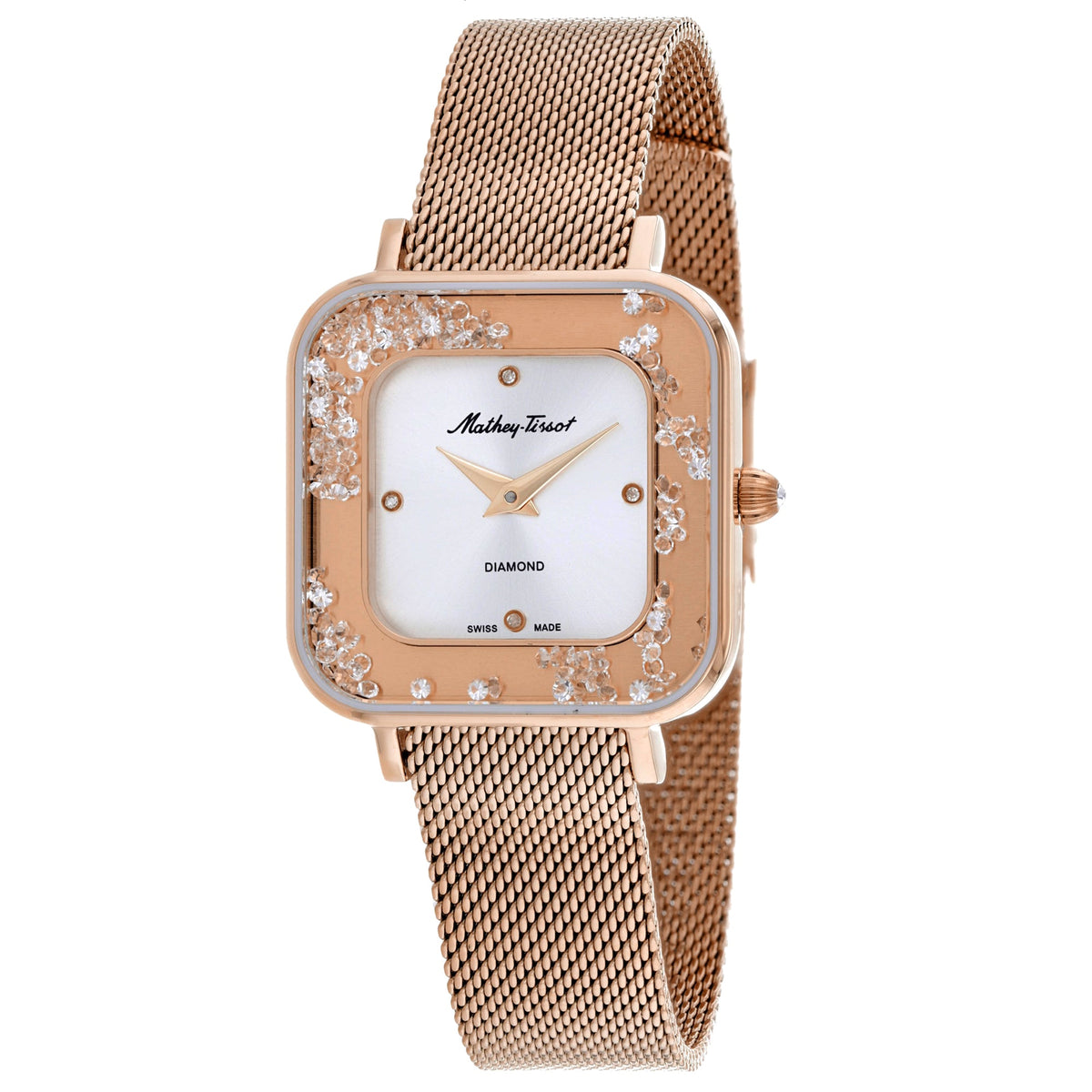 Mathey Tissot Women's Gemina Silver Dial Watch - D984SPI