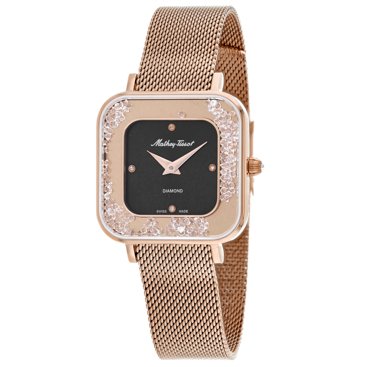 Mathey Tissot Women's Gemina Black Dial Watch - D984SPN