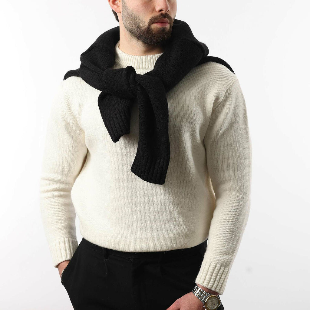 Crewneck Knit Sweater // Ecru