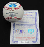 Toby Harrah Signed/Auto Yankees 100th OML Baseball MAB 87023