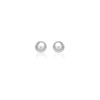 14k White Gold Classic Stud Earrings (8.0 mm)