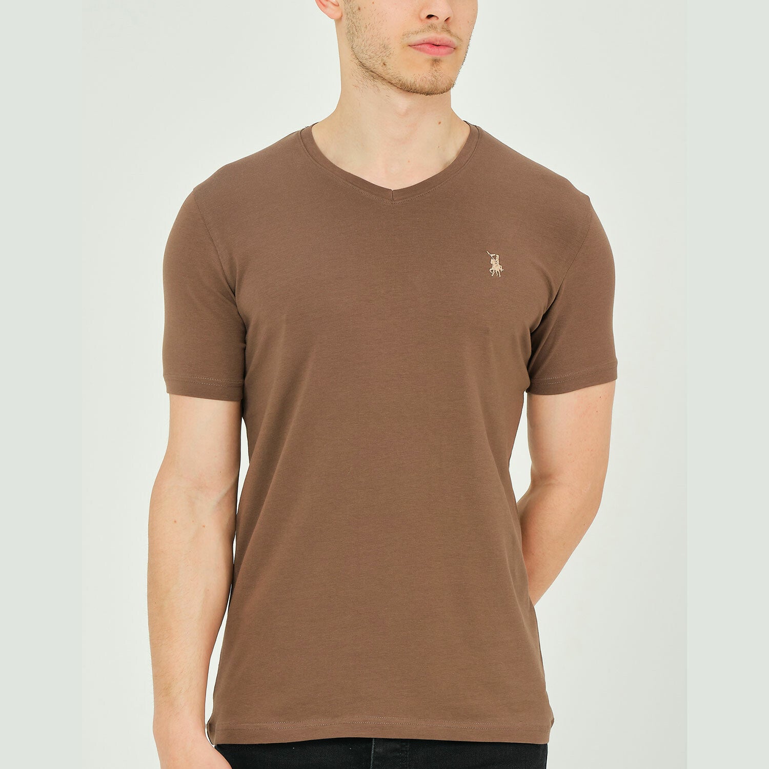 Alex V-Neck Shirt // Brown