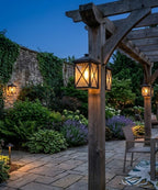 Leonis 10"High 1-Light Black Finish with Seeded Glass Shade Outdoor Wall Lantern