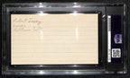 Robert Irsay HOF Signed/Auto 3x5 Index Card Baltimore Colts Owner PSA/DNA 187478