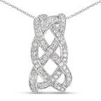 0.54 Carat Genuine White Diamond .925 Sterling Silver Pendant