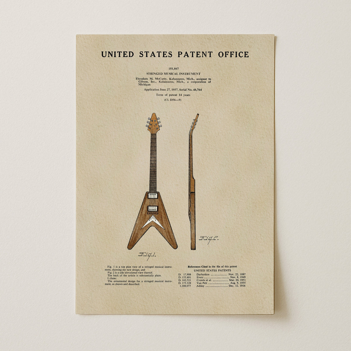 Brown V Electric Guitar (1958)