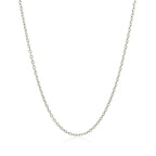 18k White Gold Round Cable Chain 1.5mm