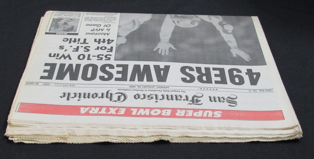 San Francisco Chronicle Newspaper 1/29/1990 49ers Super Bowl XXIV Champs 190810