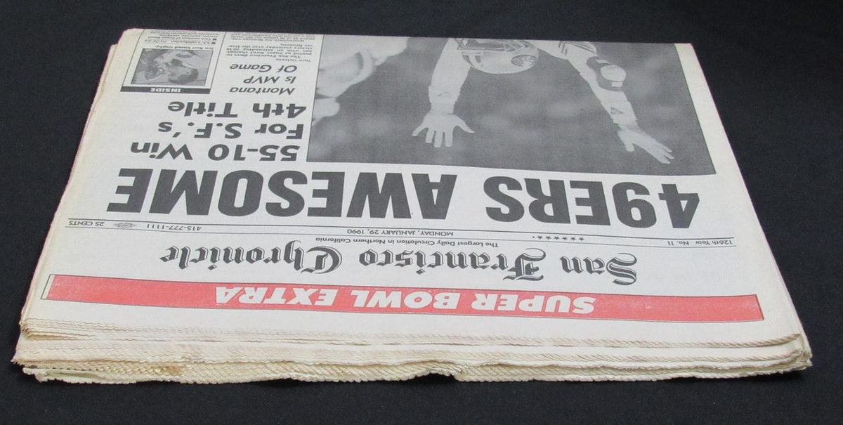 San Francisco Chronicle Newspaper 1/29/1990 49ers Super Bowl XXIV Champs 190810